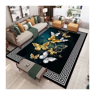 Home/Hotel/Bureau/slaapkamer Custom Machine-made Printed Carpet Butterfly Flower Design