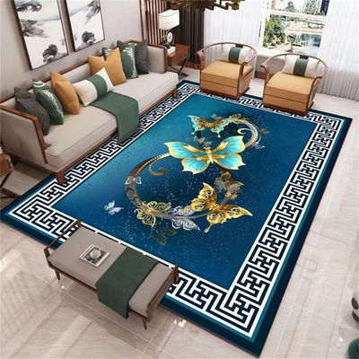 Home/Hotel/Bureau/slaapkamer Custom Machine-made Printed Carpet Butterfly Flower Design