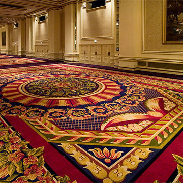 Handgevoerde moderne Europese klassieke plain Jacquard-stijl hoteltapijten voor banketzaal