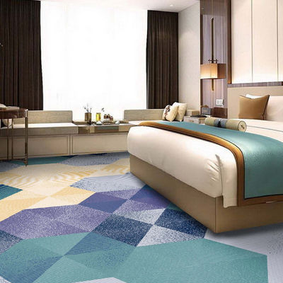 Hotelkamersvloeren op maat gedrukt tufted nylon Axminster tapijt met brandvertrager