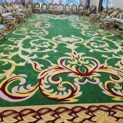 Hotel Lobby Hall Handgemaakte Acrylwol zijde viscose woonkamer tapijt met houtsnijwerk