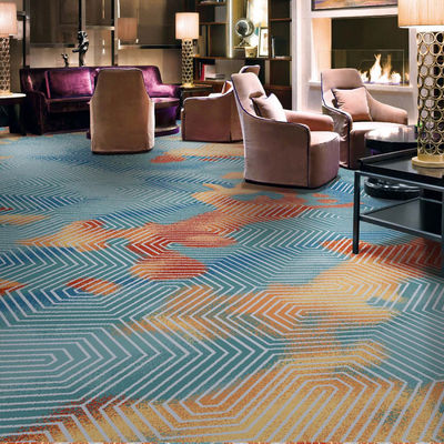 5 sterren hotel vloer aangepast ontwerp Axminster tapijt met jute / PP backing materiaal