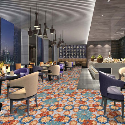 5 sterren hotel vloer aangepast ontwerp Axminster tapijt met jute / PP backing materiaal