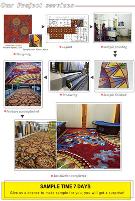 Prijs 5 sterren hotel Stock tapijten Nylon Print Sala Flooring Alfombra voor vergaderruimte