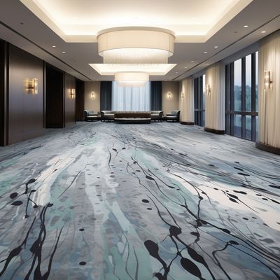 Hotel Lobby Corridor Carpet Roll in Silverstone Printed Design voor Modern Luxury Hotel