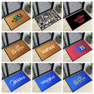 Voordeur Mat Custom Printed Nylon Rubber Backing Absorberend deurmat voor salon ingang