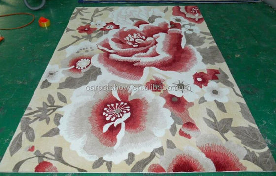 Handgemaakt Tufted Wool Oriental Carpet in Loop Pile met aanpasbaar ontwerp en kleur
