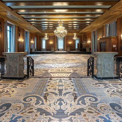 Design Abstract Patroon Branddicht Wolen PP Materiaal Hotel tapijt voor moderne woonkamer