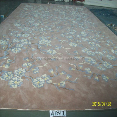 Moderne ontwerp Tufted Cut Pile Techniek 10mm Dikte Oval 100% Wolle tapijt Handgemaakt voor thuis