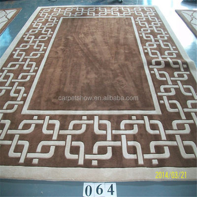 Moderne ontwerp Tufted Cut Pile Techniek 10mm Dikte Oval 100% Wolle tapijt Handgemaakt voor thuis