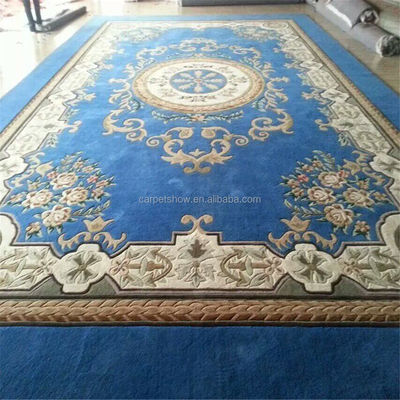Rectangular Flower Pattern Mat 100% Wool Acrylic Tufted Cut Pile 10mm Dikte voor Badkamer Gebed