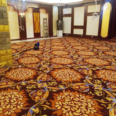 Custom Luxury Wool Nylon Axminster Casino Carpet Machine Made Loop Pile Wasbaar kantoor