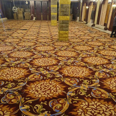 Custom Luxury Wool Nylon Axminster Casino Carpet Machine Made Loop Pile Wasbaar kantoor