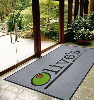 Home Decoratie Rectangle Custom Carpet Printed Logo Doormatten voor binnen-buiten ingang