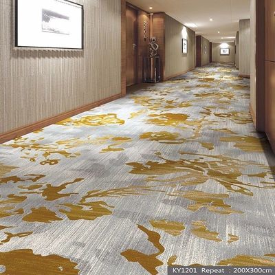 Rectangular Floral Design Tufted Wool PP Material Nylon Printed Carpet voor lobby