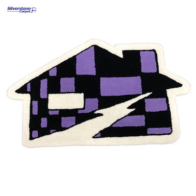 Hotel Lobby Hall Custom Moderne Abstracte tapijt Hand Tufted 3D Dikke Acrylwol Logo Mat
