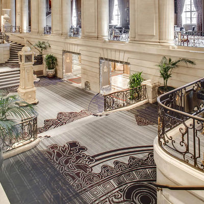 Rechthoek 4m Breedte 100% Nylon Printed Broadloom Cut Pile Hotelkamer tapijt Gebruikt in hotel