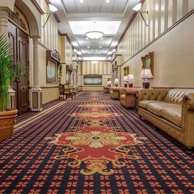 Hotel Custom Printed Carpet Roll met medium stapel en jute backing