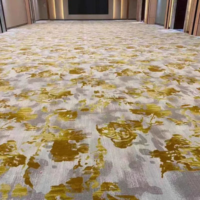 Custom Luxury Wool Nylon Axminster Casino Purple Gold Carpet voor commerciële gebouwen