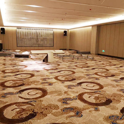 Custom Luxury Wool Nylon Axminster Casino Purple Gold Carpet voor commerciële gebouwen