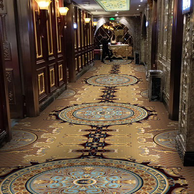 Custom Flower Patterned Wool Silk Carpet voor openbare ruimtes Geweven door Machine Made Carpet