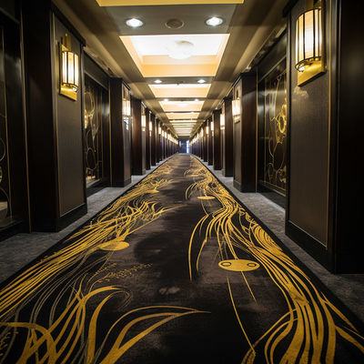 Op maat gedrukte banketzaal tapijt in wol en nylon mengsel voor hotel decoratie