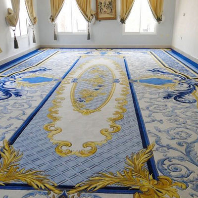 3D Hand Tufted Carpet Soft Square Meter Wol en zijde Custom Pattern voor Luxe Hotel