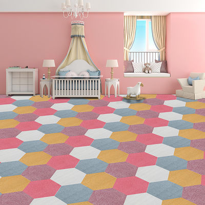 Onderhoudsarme solide hexagonale kleuren tapijt van 100% nylon