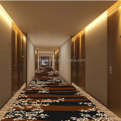 Ondersteun maatwerk Moderne hotelkorridor tapijten met maatwerk bloemen jacquard ontwerp