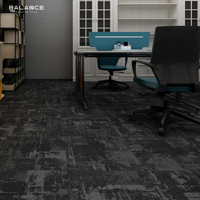 Medium Pile Heavy Traffic Style Zwart 600X600 tapijttegels kantoor Nylon Jacquard tapijt