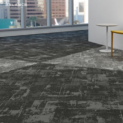 Medium Pile Heavy Traffic Style Zwart 600X600 tapijttegels kantoor Nylon Jacquard tapijt