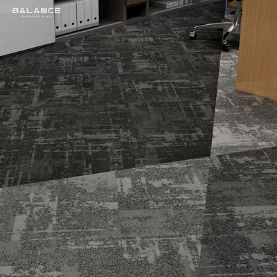Medium Pile Heavy Traffic Style Zwart 600X600 tapijttegels kantoor Nylon Jacquard tapijt