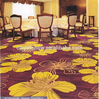 Polyester Achtergrond Axminster Floral Design Commercieel gedrukt tapijt met en Broadloom