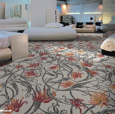 Polyester Achtergrond Axminster Floral Design Commercieel gedrukt tapijt met en Broadloom