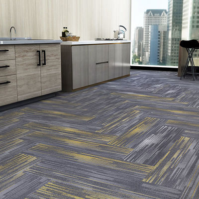 Office Modern Style 100% Resilya Nylon Vierkante Lineariteit Afneembare vloer tapijt 50x50