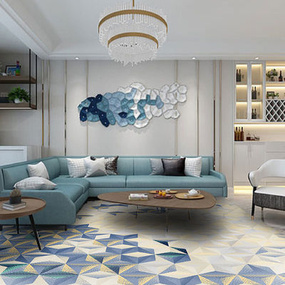 10 mm Pile Height Zeelandse wol tapijten Abstract Patroon Hand Tufted voor Home Hotel Keuken