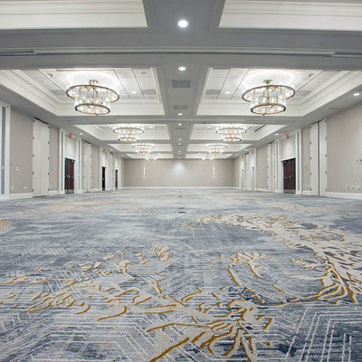 Custom Backing Broadloom Nylon tapijt 2m x 4m Blauw gestreepte brandwerend voor hotelcorridor