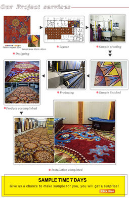 Medium Pile Wall to Wall Nylon Printing Carpet voor commerciële plaatsen en woningen