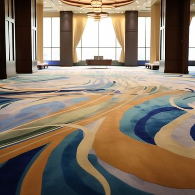 Slipvast Axminster Hotel tapijt met brandwerende behandeling en abstract patroon