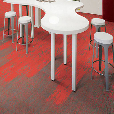 Vierkante PVC-achtergrond geluidsdicht kantoor tapijttegels 25x100 cm voor kamperen