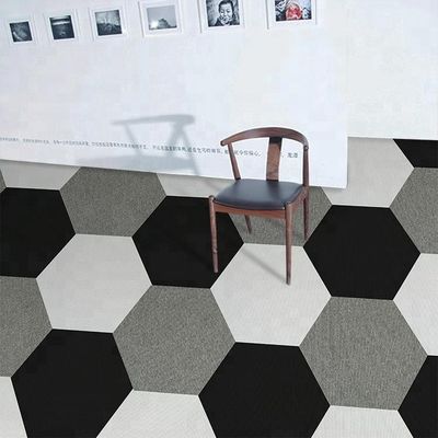Hexagon Commercial 100% SD Nylon Carpet Tile Floor Carpet Machine Tufted voor duurzaamheid