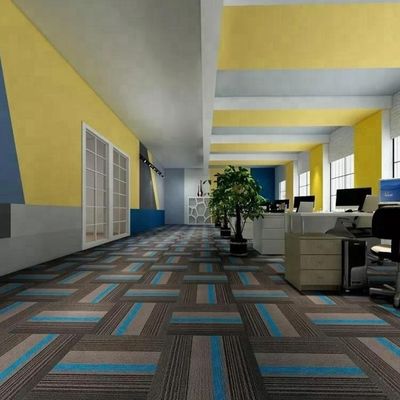 50x50 Nylon tapijttegel voor kantoor Stapelhoogte 4,0 /-0,5 mm Efficiëntie van commerciële ruimtes