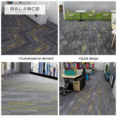 Moderne gestreepte design kantoor tapijttegels met PVC-achtergrond en 100% Resilya Nylon