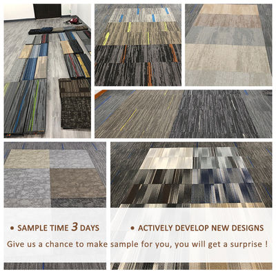 Modulair kantoor tapijt 50x50 Stapelgewicht 520g/m2 Vierkante Afneembare Luxe tapijttegels