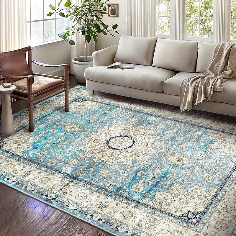 Home Decoratie Modieus Vintage Woonkamer Ruit Grote zachte waterwas tapijt