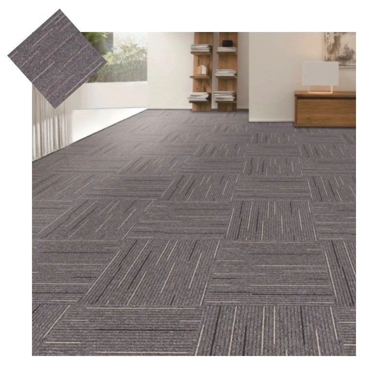 tapijttegels Beijing 50x50 Luxe Hotel PP Jacquard Commercieel kantoor PVC vloer Anti-glijdend