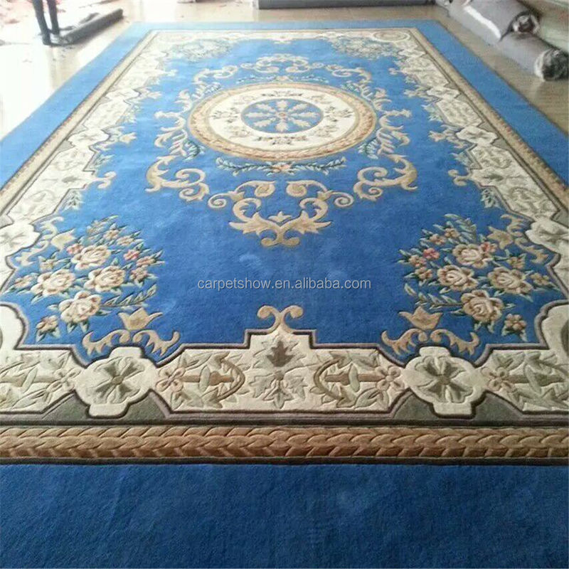 Rectangular Flower Pattern Mat 100% Wool Acrylic Tufted Cut Pile 10mm Dikte voor Badkamer Gebed