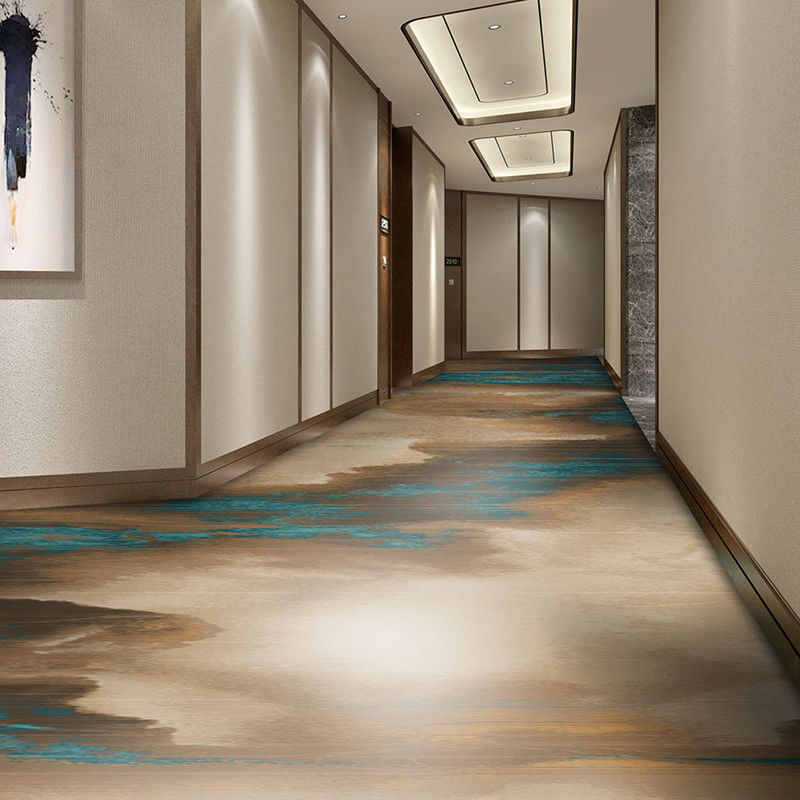 Brandwerend en wasbaar aangepast 3D-geprinte plantenontwerp nylon tapijt voor hotelcorridors