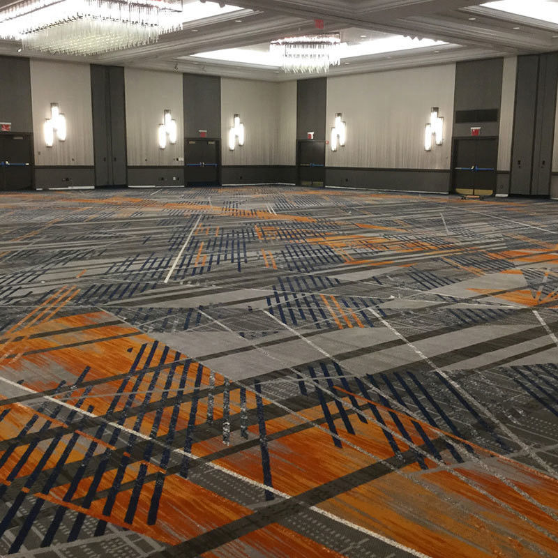 Medium Pile Nylon Printed Hotel Carpet voor op maat gemaakte gangen en wand-op-wand vloeren