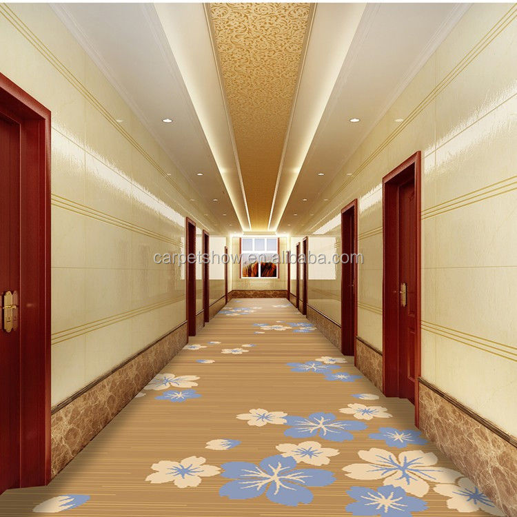 Gepersonaliseerd Floral Jacquard Design tapijt wol Nylon materiaal voor 5 sterren hotel hal